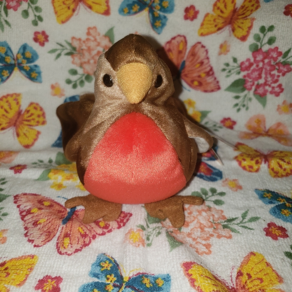 Ty Beanie Babies Early the Robin Bird vintage retired *rare tag errors*